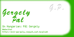 gergely pal business card